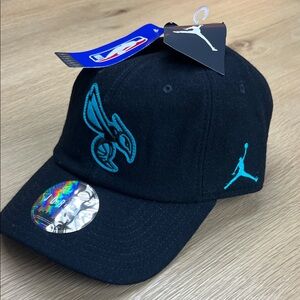 Black and Teal Charlotte Hornets wool baseball cap - ADULT UNISEX